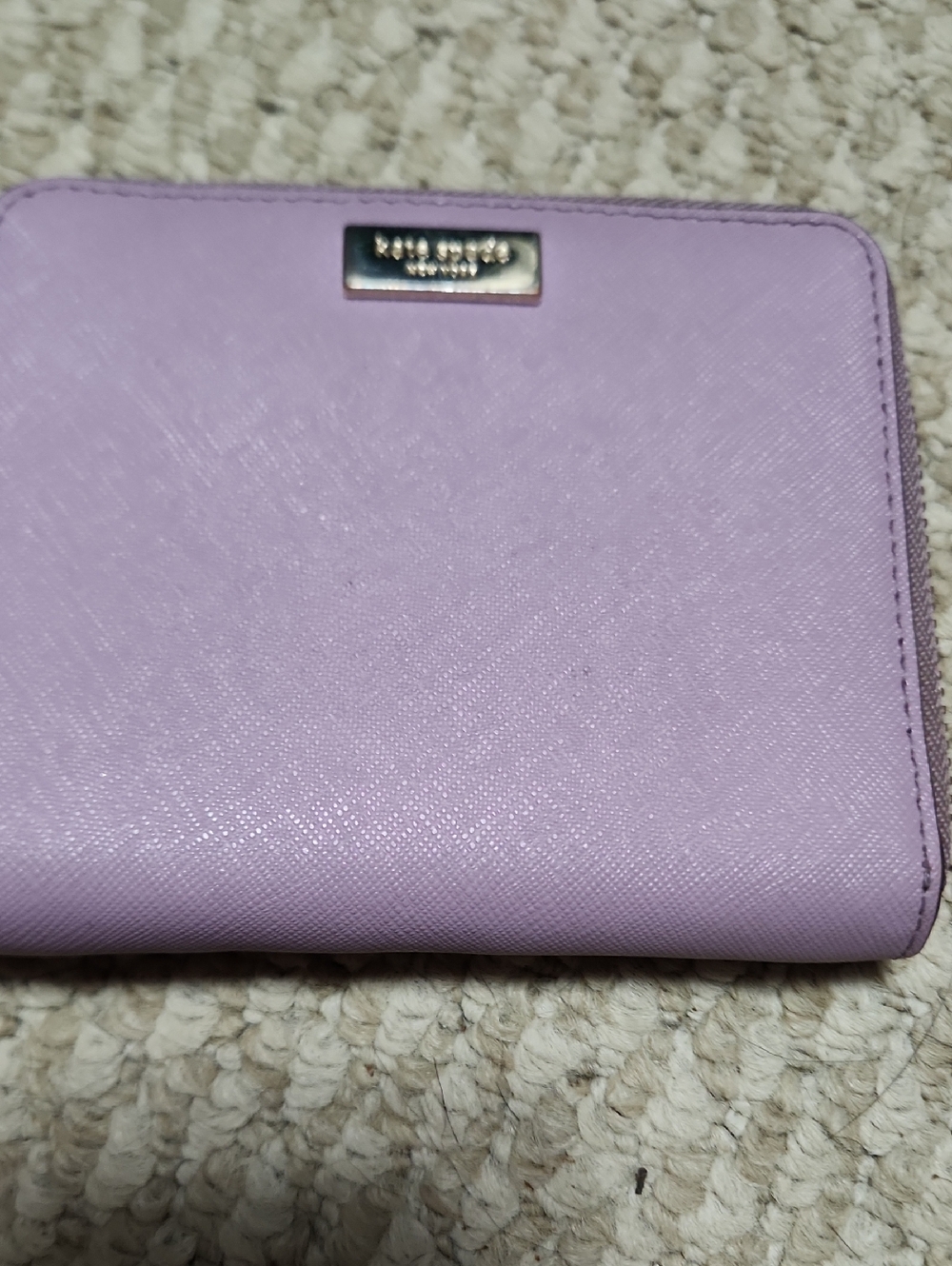 kate spade lilac Saffiano Zip Around Wallet